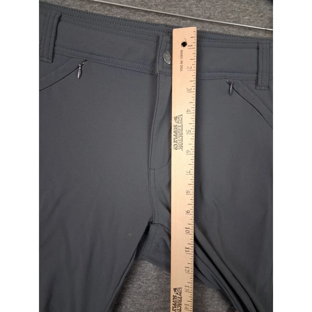 Eddie Bauer Womens Pants‎ 12 Gray Nylon Fleece Lined Outdoor Gorp Hiking Camping